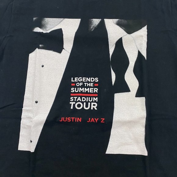 Justin Timberlake Jay Z Legends of Summer '13 Stadium Tour T Shirt Womens Medium - Picture 3 of 7